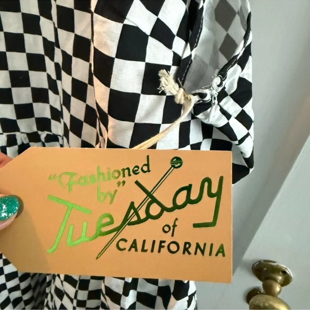 Tuesday of California Black and White Checkered Dress - Picture 5 of 7
